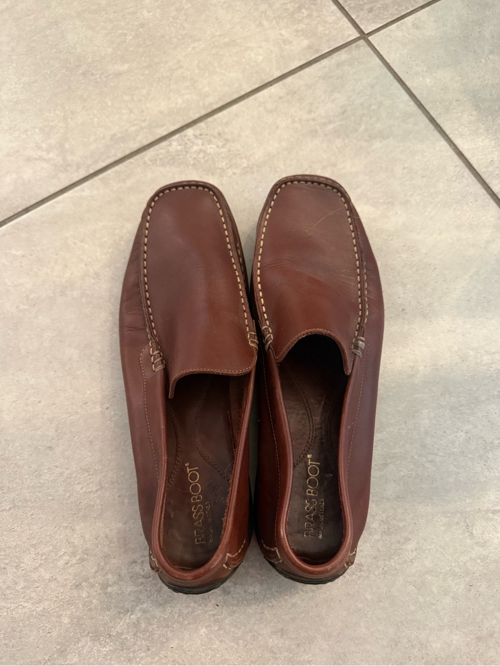 Florsheim Chestnut Brown Leather Slip-On Loafers